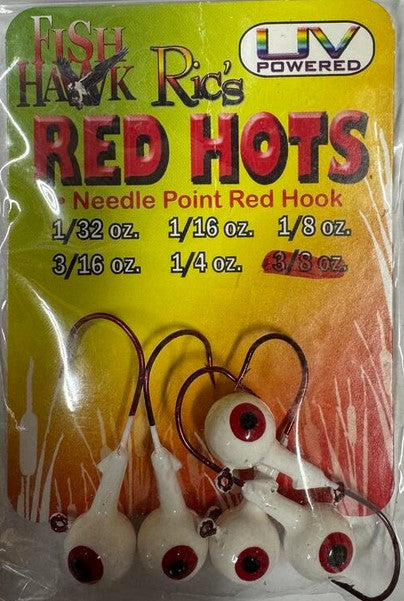 Fish Hawk Ric's Red Hots Jig Head Red Hook