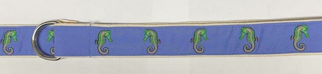 Florida Palm Beach Embroidered Ribbon Belts D Ring