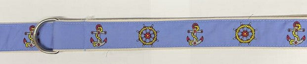 Florida Palm Beach Embroidered Ribbon Belts D Ring