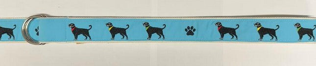 Florida Palm Beach Embroidered Ribbon Belts D Ring