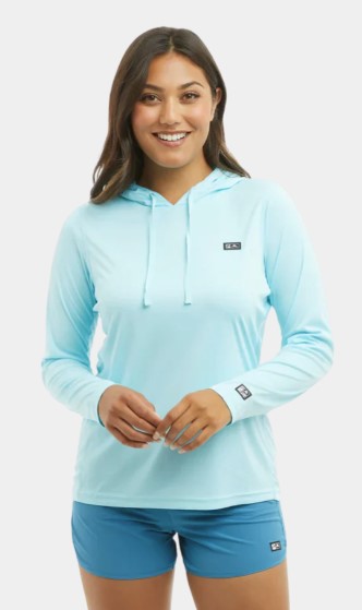 Pelagic Women's Vaportek Solid Hooded Performance Long Sleeve Shirt