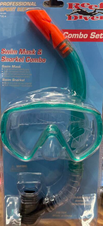 Strand Import Reef Diver Adult Professional Series Mask and Snorkel Set.
