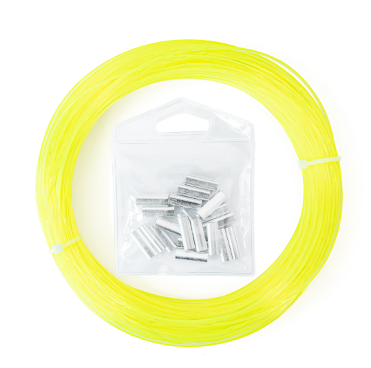Bluewing Outrigger Line Rigging Kit Mono 20pcs Aluminum Sleeve Crimps 50YD 400lb