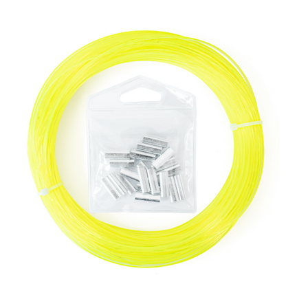 Bluewing Outrigger Line Rigging Kit Mono 20pcs Aluminum Sleeve Crimps 50YD 400lb