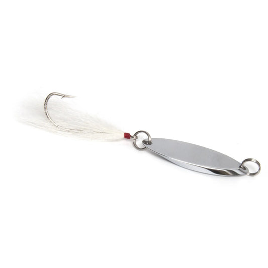 SEA STRIKER SS CASTING SPOON CHROME WHITE BUCKTAIL