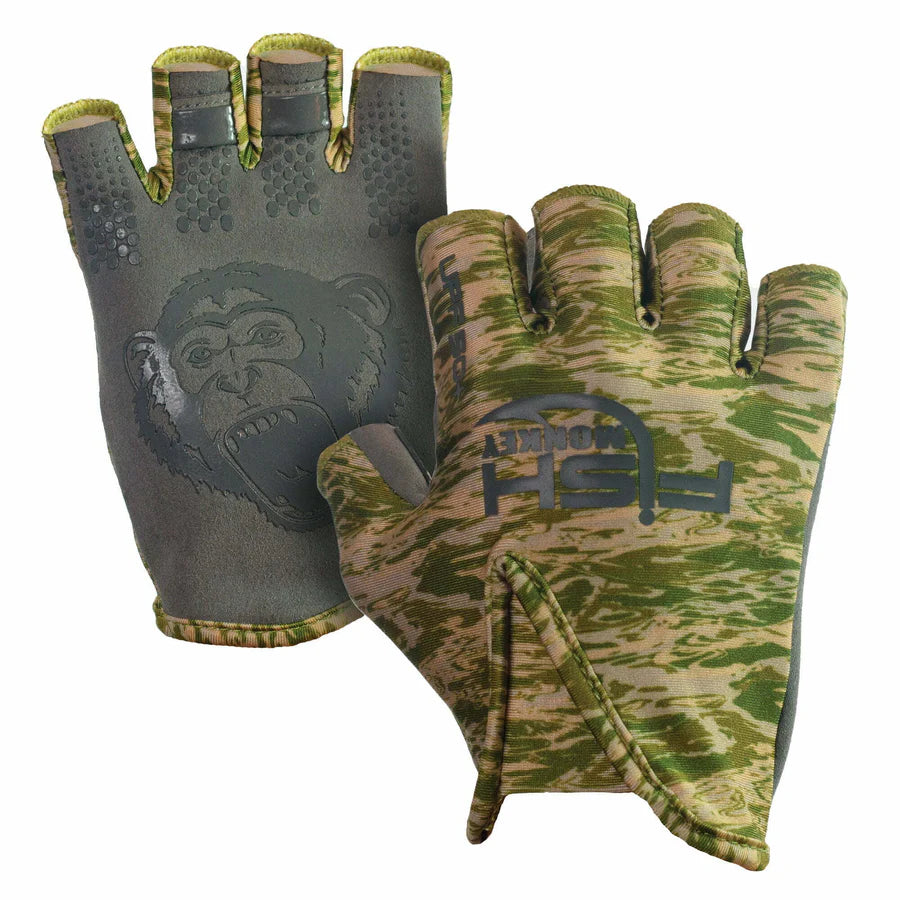 Fish Monkey Stubby Glove Green Water Camo