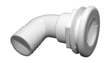 T-H Marine Thru Hull - 90 Deg. - 3/4" Hose - White.