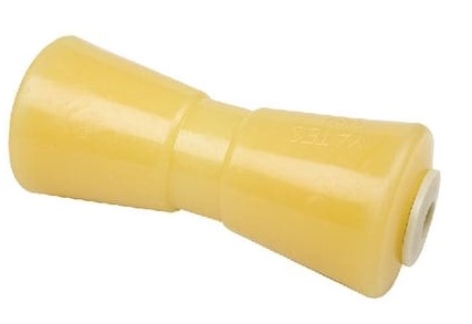 Yates Rubber 1000Y Yellow 10" Heavy Duty Marine Keel Roller with 5/8" Shaft.