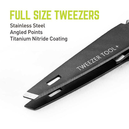 True TweezerTool+ 7-in-1 Titanium Coated Stainless Steel Multi Tool.