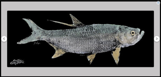 Realfish USA Gyotaku “ Tarpon" Floor Door Mat 18" x 40"