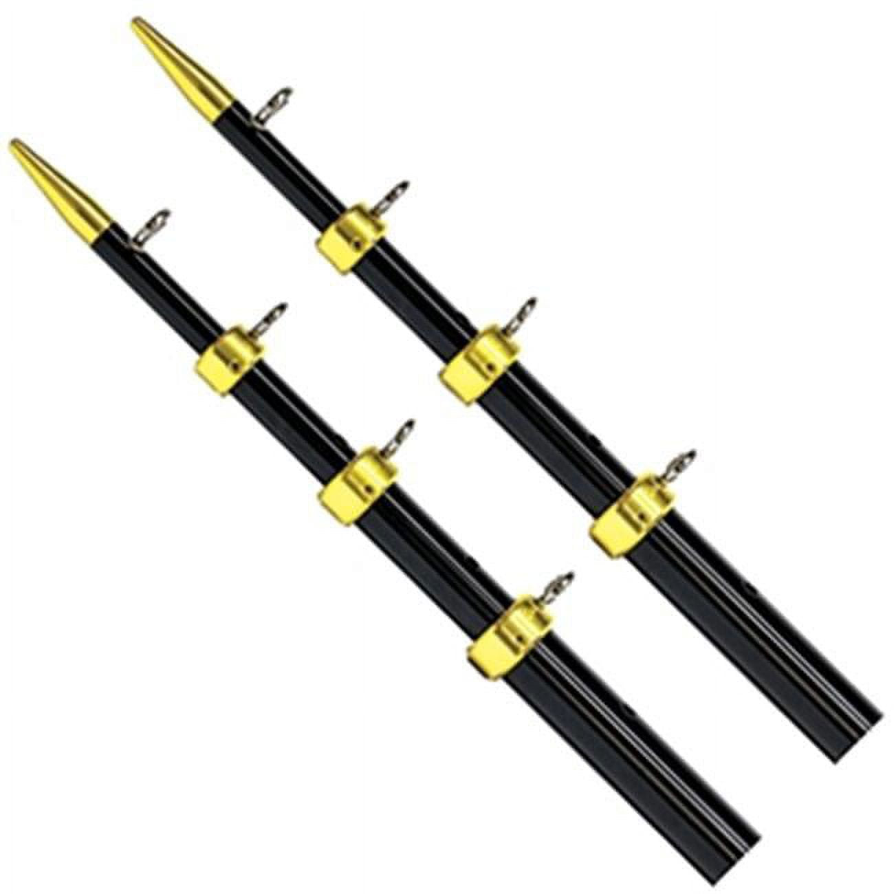 Tigress 88900 15 ft. Telescoping Outrigger Poles - 1.12 in. O.D. - Black & Gold