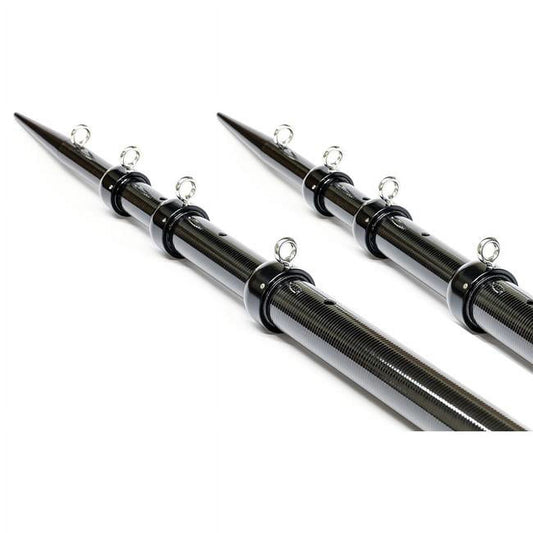 Tigress 88976 18 ft. Carbon Graphite Telescoping Outrigger Poles Black