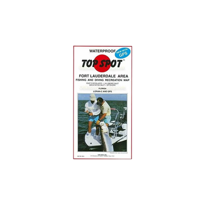 Top Spot Fishing Map N-212 Fort Lauderdale, Florida Area.