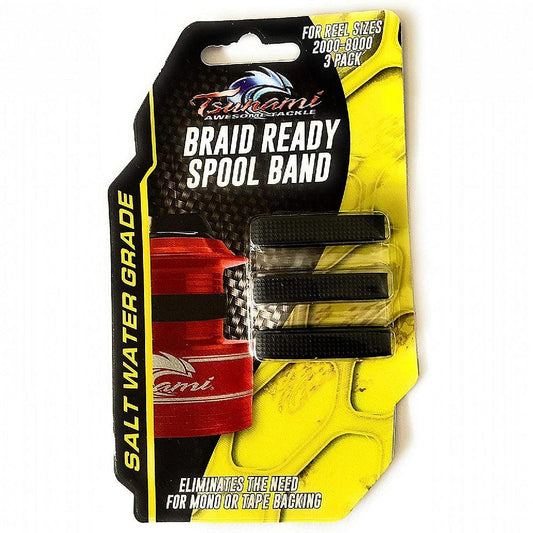 Tsunami Braid Ready Spool Band Sizes 2000-8000 3 Pack