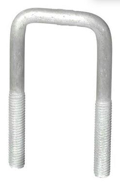 WaterLand Boat Trailer U-Bolt Square Galvanized 3/8" Inch 3"