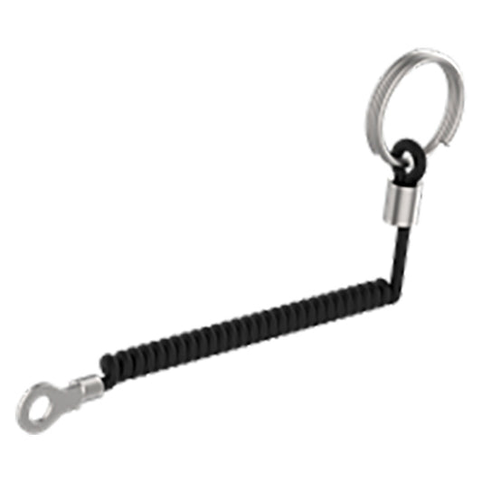 Danco 6" Universal Coiled Plyer Lanyard - Black.