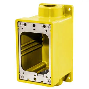 Hubbell Watertight Series, FD Box, 3/4" NPT, Yellow