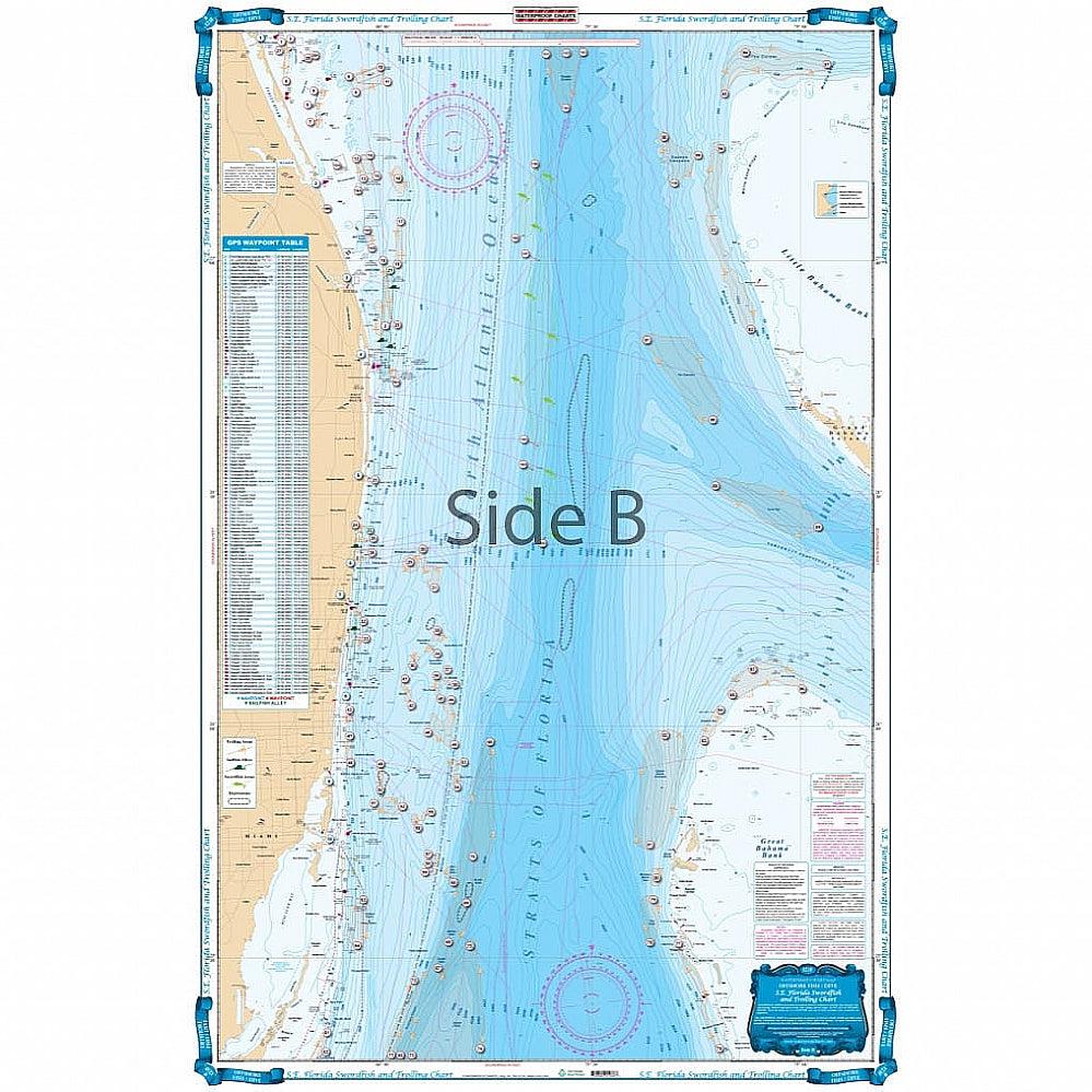 Waterproof Charts 123F SE Florida - Swordfish & Trolling Fishing