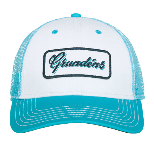 Grundens Women's Original Script Trucker Hat White