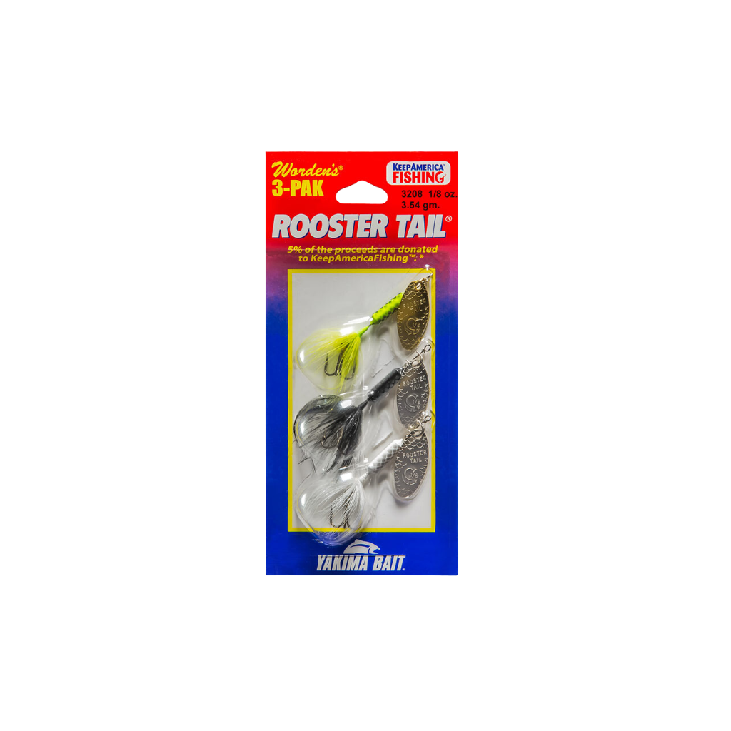 Wordens Original Rooster Tail®: 3-Pak Trophy Kit