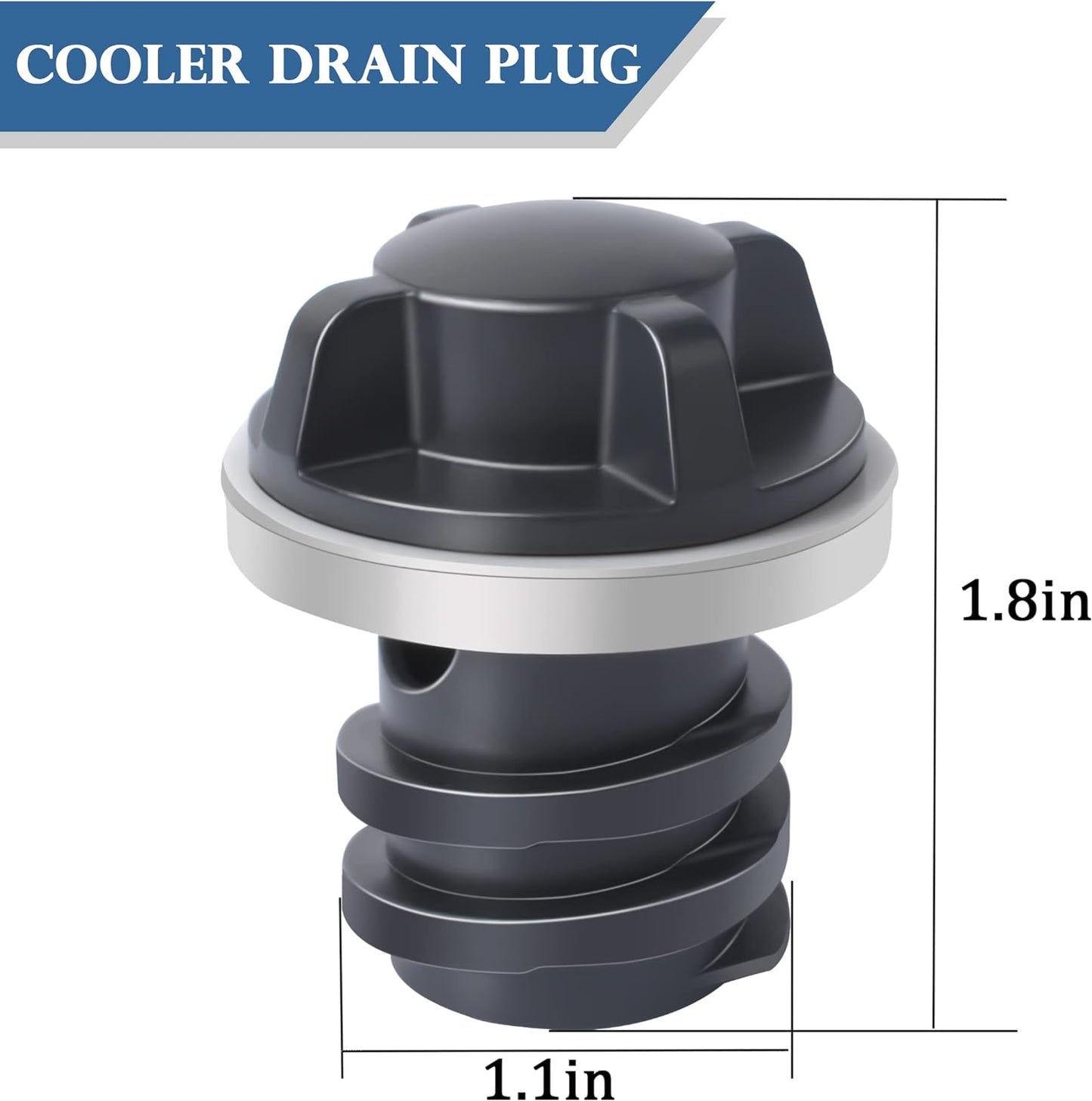 YETI® Compatible Cooler Single Drain Plug Replacement for Yeti's Line of Roadie and Tank Coolers PLUS RTIC Coolers Leak-Proof Accessories.