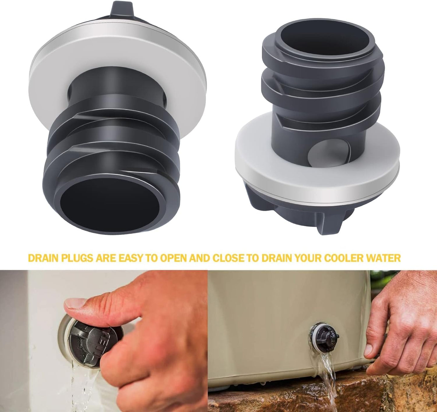 YETI® Compatible Cooler Single Drain Plug Replacement for Yeti's Line of Roadie and Tank Coolers PLUS RTIC Coolers Leak-Proof Accessories.