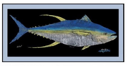 Realfish USA Gyotaku “ Yellowfin Tuna" Floor Door Mat 18" x 40"