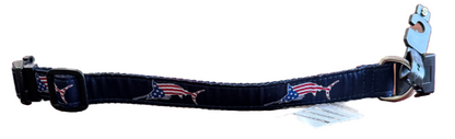 Zep-Pro Navy Stars and Stripes Marlin Dog Collar 1" Wide