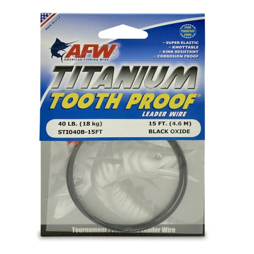 AFW 40# TITANIUM ToothProof Black 15'