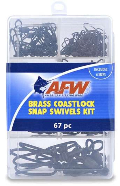 AFW TKB00005 Brass Coastlock Snap Swivels Kit, 67 Pieces