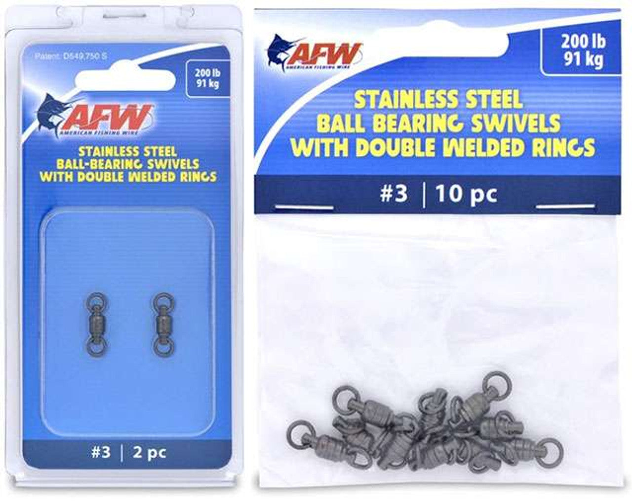 American Fishing Wire Stainless Steel Ball Bearing Swivels