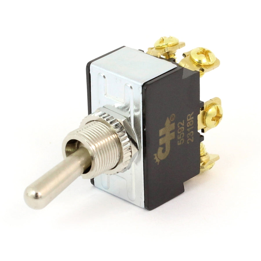 Cole Hersee 5592 Standard Heavy-Duty Metal Toggle Switch, DPDT, On-Off-On