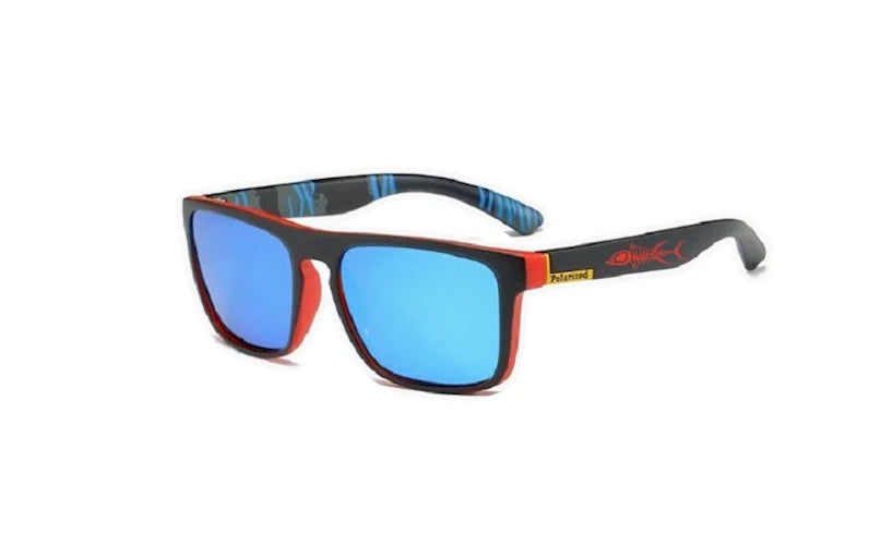 Tormenter Sunglasses-Sandpiper-Black & Red Frame/Blue Lens.