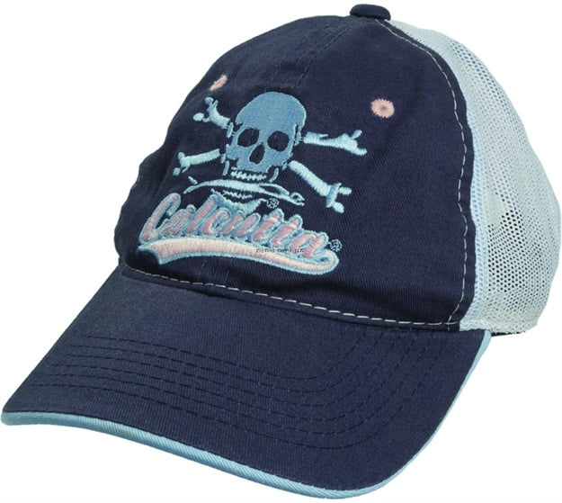 Calcutta Ladies Cap Navy w/Royal Logo Mesh Back Adj