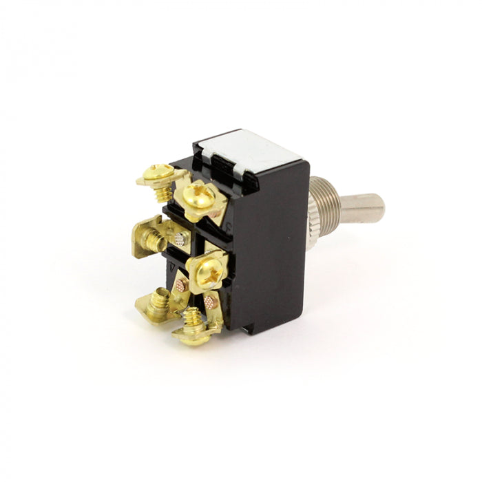 Cole Hersee 5590 Standard Heavy Duty Metal Toggle Switch, DPDT, 25A, On-On