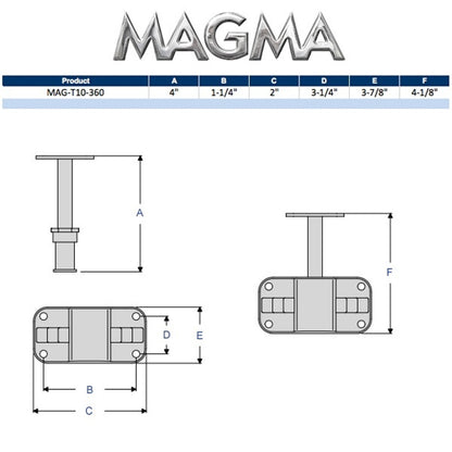 Magma Products, T10-360 Tempress Fish-On Socket Fish-Rod Holder Mount