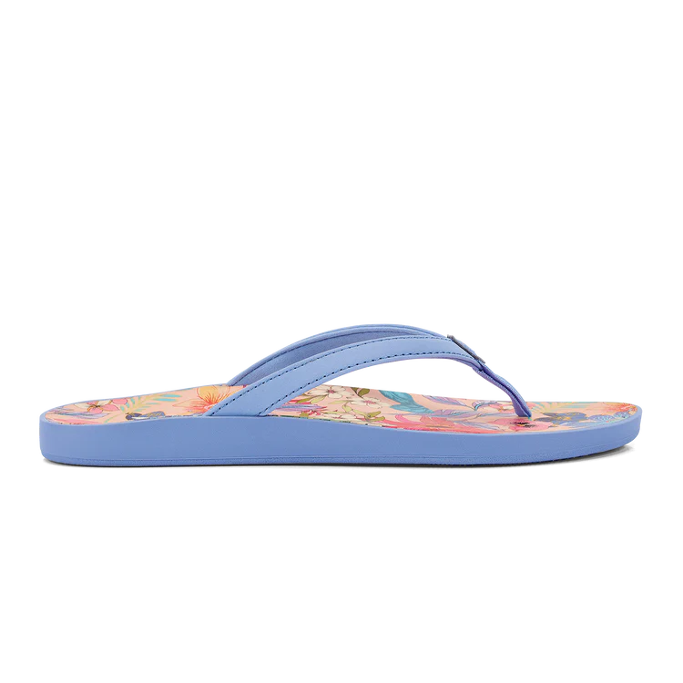 Olukai Puawe W Cloud Blue/Flower Sandals