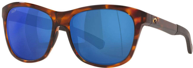 COSTA VELA SUNGLASSES - 580P Vela 10 Shiny Tortoise w/ Blue Mirror