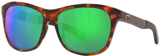 COSTA VELA SUNGLASSES - 580P Vela 10 Shiny Tortoise w/ Green Mirror