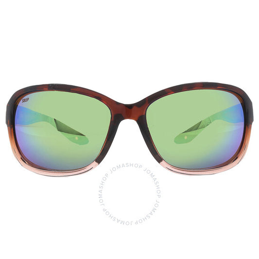 Costa Seadrift Shiny Tortoise Fade w/ Green Mirror