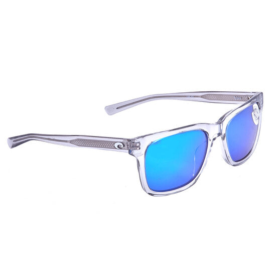 Costa Tybee Blue Mirror Polarized Glass Square Men's Sunglasses
