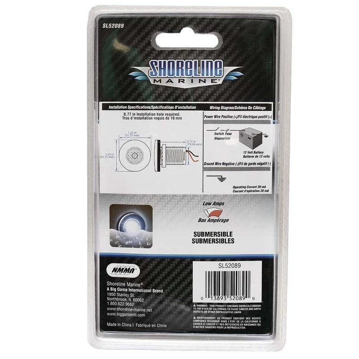 Shoreline Marine SL52089 Boat Utility Submersible Livewell Light 12 Volt.