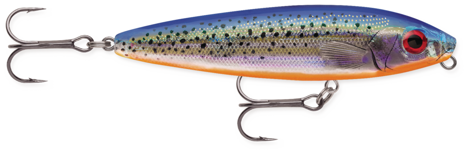 Rapala Skitter Walk BODY LENGTH: 3-1/8" (SW08) WEIGHT: 7/16 oz. Floating