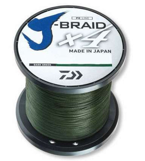 Daiwa J-Braid X4 Dark Green Line - 3000yds 30lb