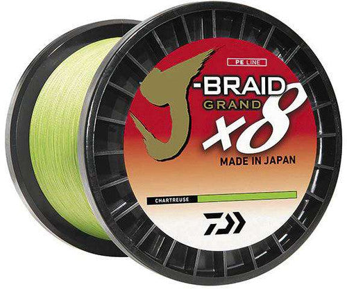 Daiwa J-Braid X8 Grand Braided Line - Chartreuse - 40lb - 3000yd