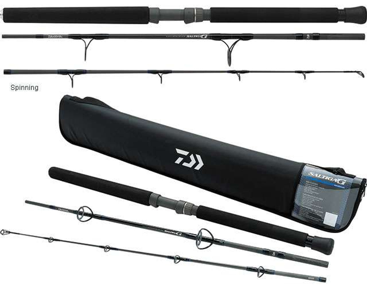 Daiwa SAG703MHRS-TR Saltiga G Boat Spinning Travel Rod 7' 3 Piece 15-30lb