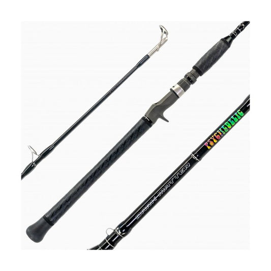 Dark Matter Psychedelic 7' X Fast Black Casting Rod 15-40lb