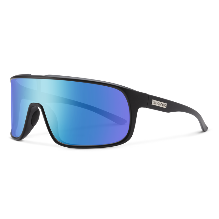 Suncloud Matte Black/Polar Blue Mirror Sunglasses