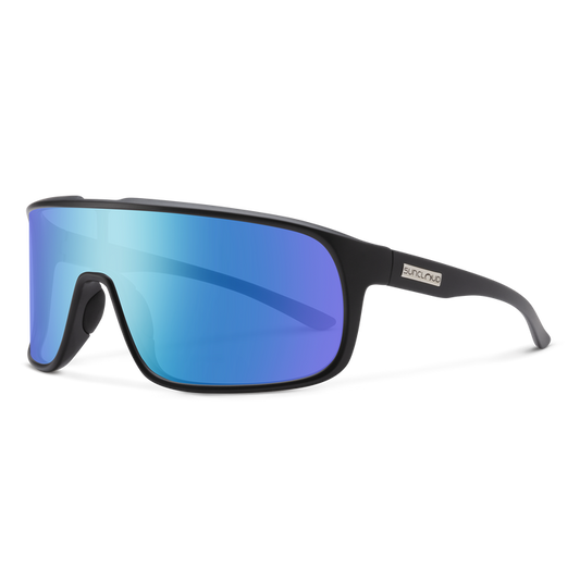 Suncloud Matte Black/Polar Blue Mirror Sunglasses