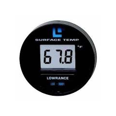 Lowrance 3001 2-3/8" Water Surface Temp Instrument Gauge Black Square Faceplate